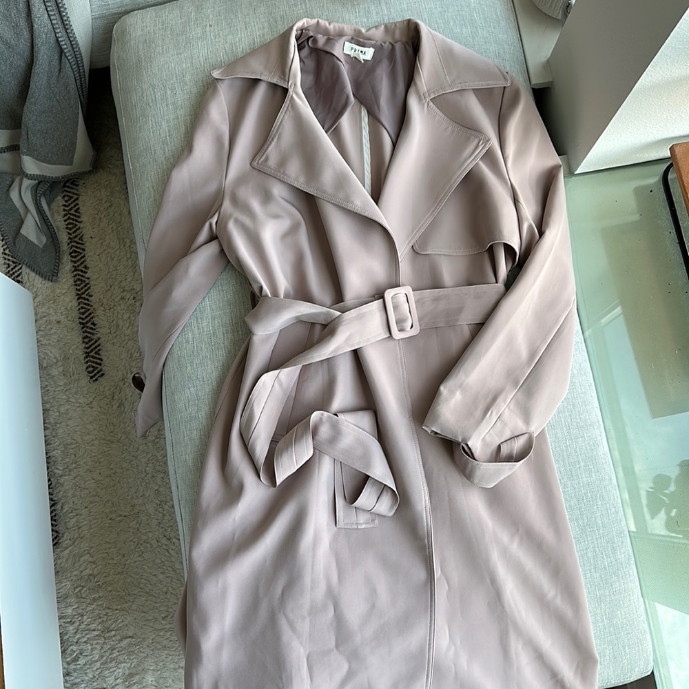 Prima Trench Coat, Mauve, size M